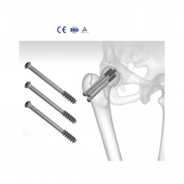 Orthopedic Implant Titanium Alloy 6.5 Cancellous Screw, HBQ03 Surgical Hexagon Fully Threaded Screw