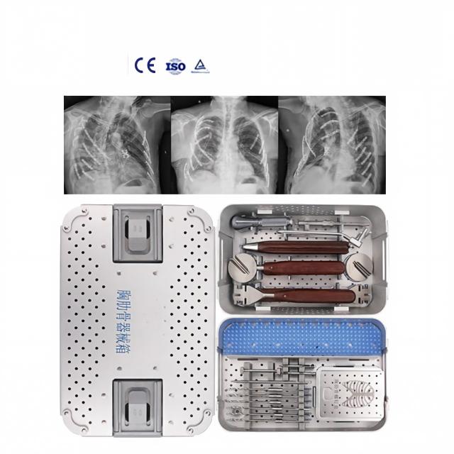 Factory Price Hot Sales Orthopedic Surgical Trauma Instrument Rib Plate Instrument Set Rib Plate Instrument Box Set